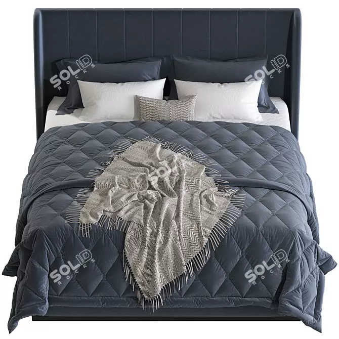 Luxury King Size Bed with TurboSmooth 3D model image 3