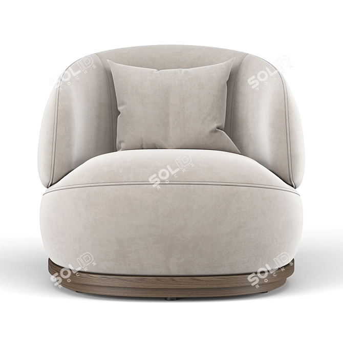 Modern Orbit Armchair: Sleek Design & Comfort 3D model image 3