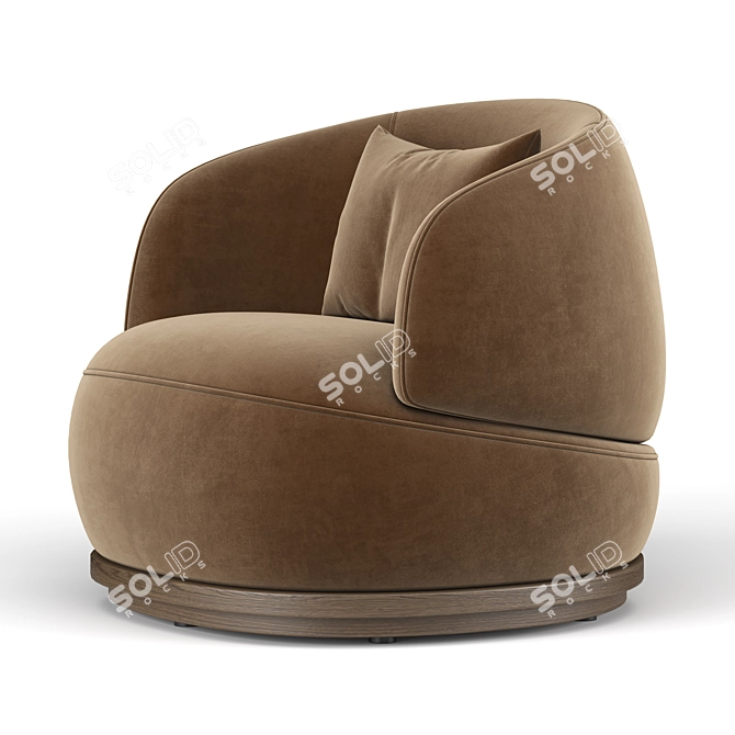 Modern Orbit Armchair: Sleek Design & Comfort 3D model image 4