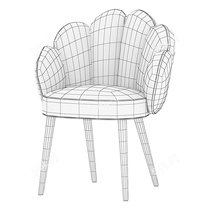 Elegant Daisy Chair by Munna 3D model image 6