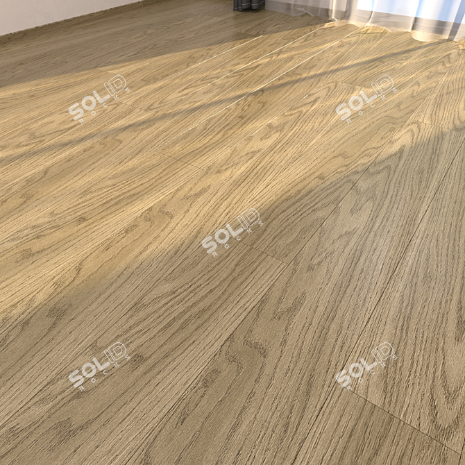 FUME' Parquet Floor: HD Textures, 20x200cm 3D model image 1