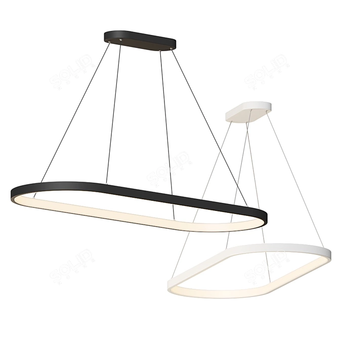 Lanfrank Modern LED Pendant 3D model image 1