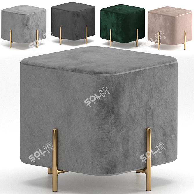 Halmar CORNO Stool: Elegant and Versatile 3D model image 1