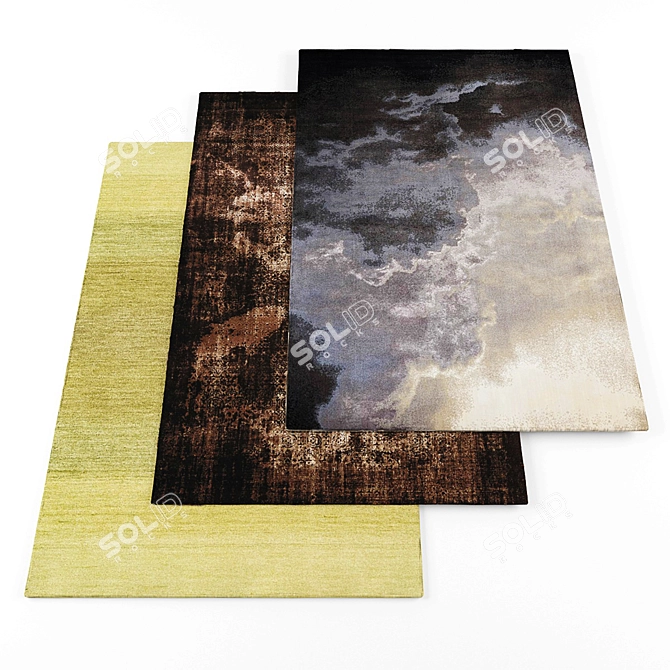 Versatile Rugs Set for Creative Ambience 3D model image 1