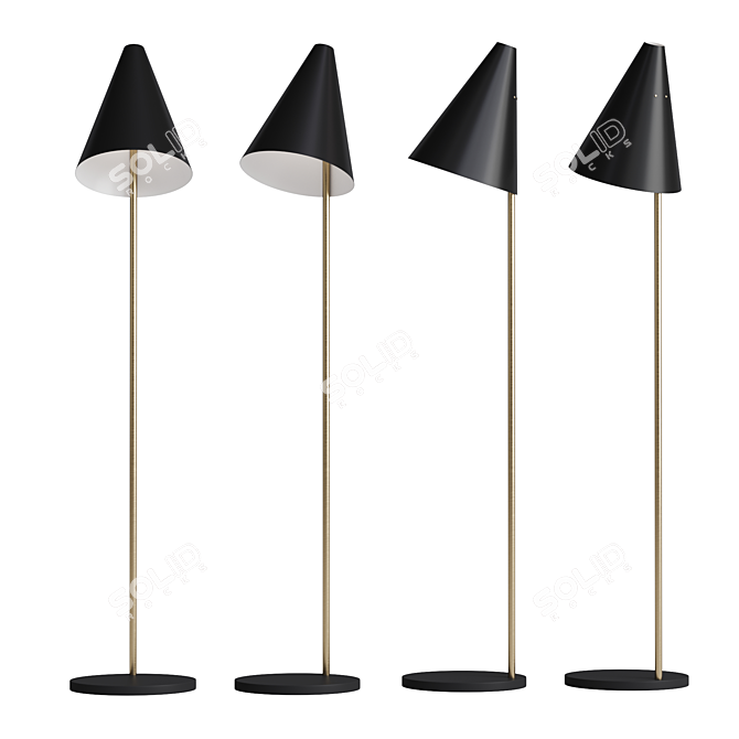 Title: Mosaik Floor Lamp: Sleek and Stylish Lighting 3D model image 1