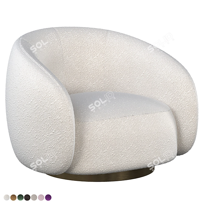 Modern Swivel Chair Brice Eichholtz 3D model image 1