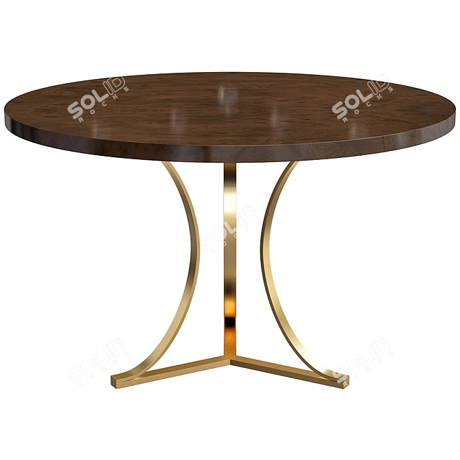 Elegant Trinity Dining Table 3D model image 1