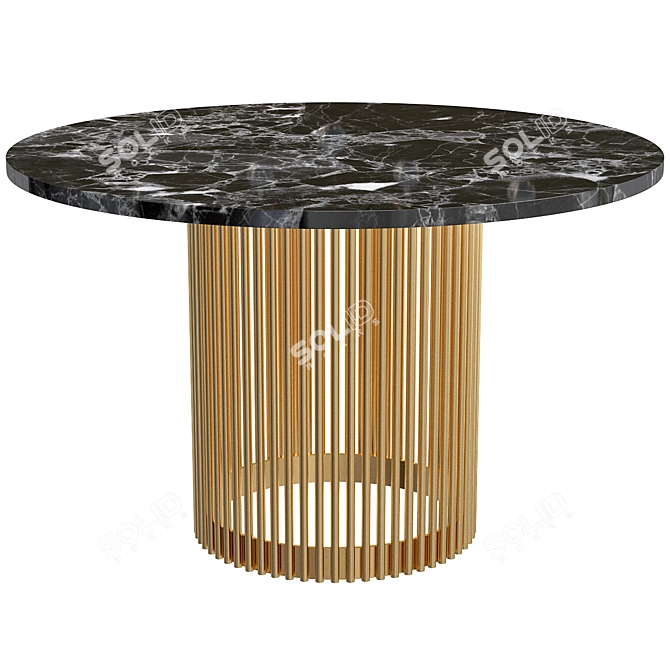 Elegant Faun Dining Table 3D model image 1