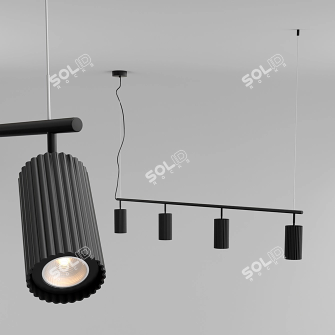 Contemporary Maisy Long Pendant 3D model image 2