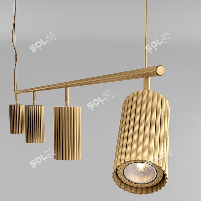 Contemporary Maisy Long Pendant 3D model image 3