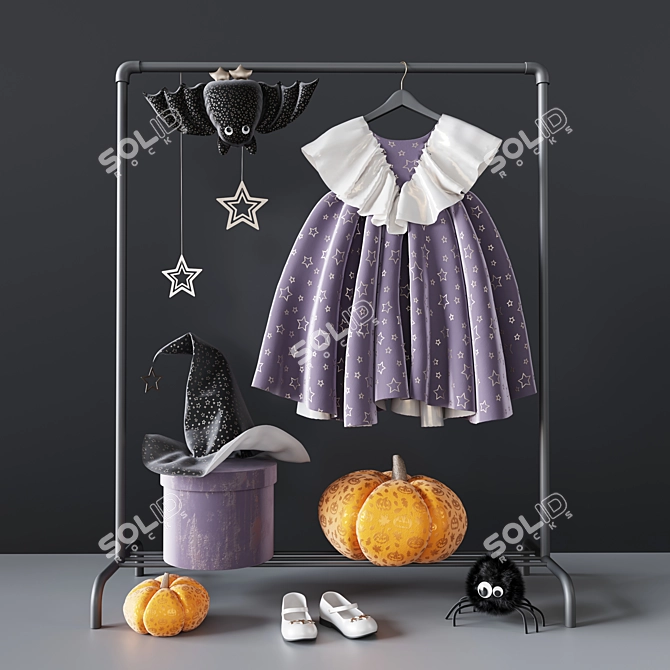 Spooky Halloween Clothing Set 3D model image 4