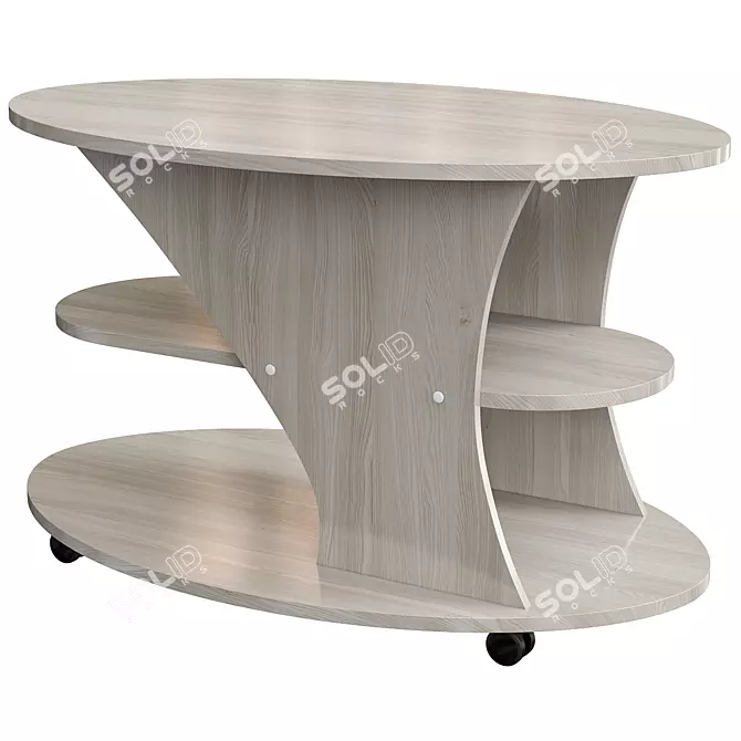 Modern Wenge Coffee Table 3D model image 1