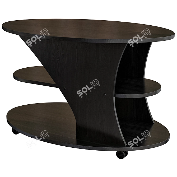 Modern Wenge Coffee Table 3D model image 2