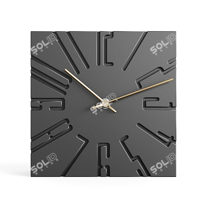 Modern Table Clock with Dual Color Options 3D model image 2