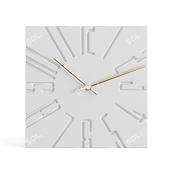 Modern Table Clock with Dual Color Options 3D model image 3