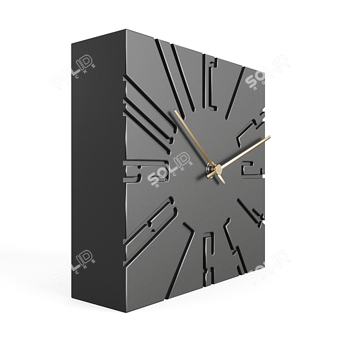 Modern Table Clock with Dual Color Options 3D model image 4