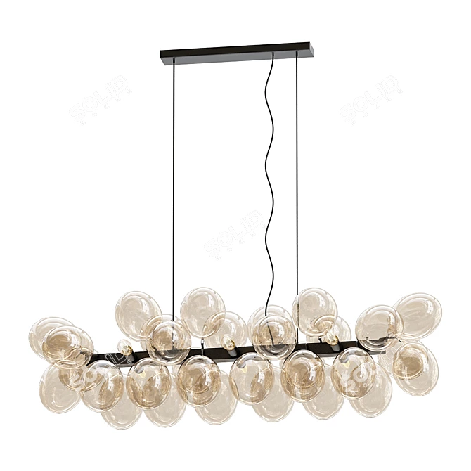 Ambient Black Glass Pendant Light 3D model image 1