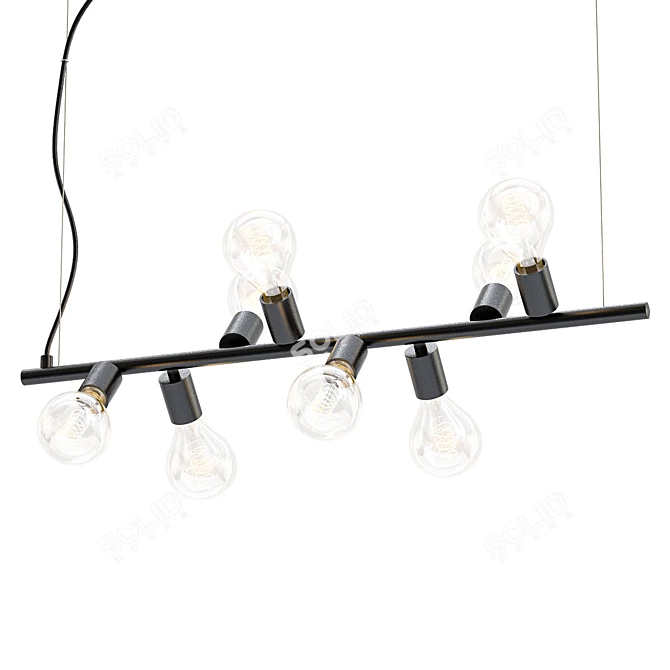 Sleek Nordic Pendant - Facil Tube 3D model image 1