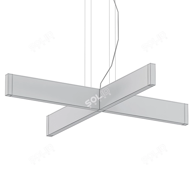 2x4 Plus Pendant: Sleek and Stylish 3D model image 2