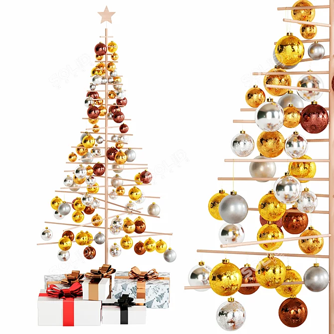 Eco-Style Christmas Trees: Sustainable & Stylish 3D model image 1