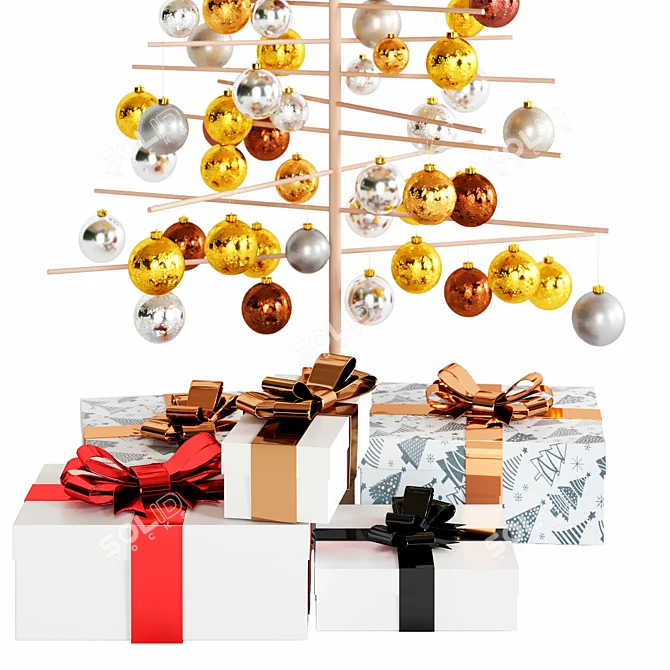 Eco-Style Christmas Trees: Sustainable & Stylish 3D model image 3