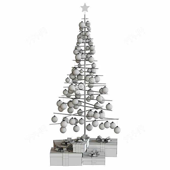 Eco-Style Christmas Trees: Sustainable & Stylish 3D model image 4