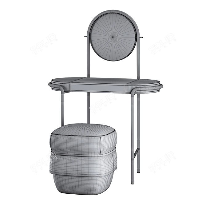 Alba Dressing Table: Elegant and Practical Vanity 3D model image 4