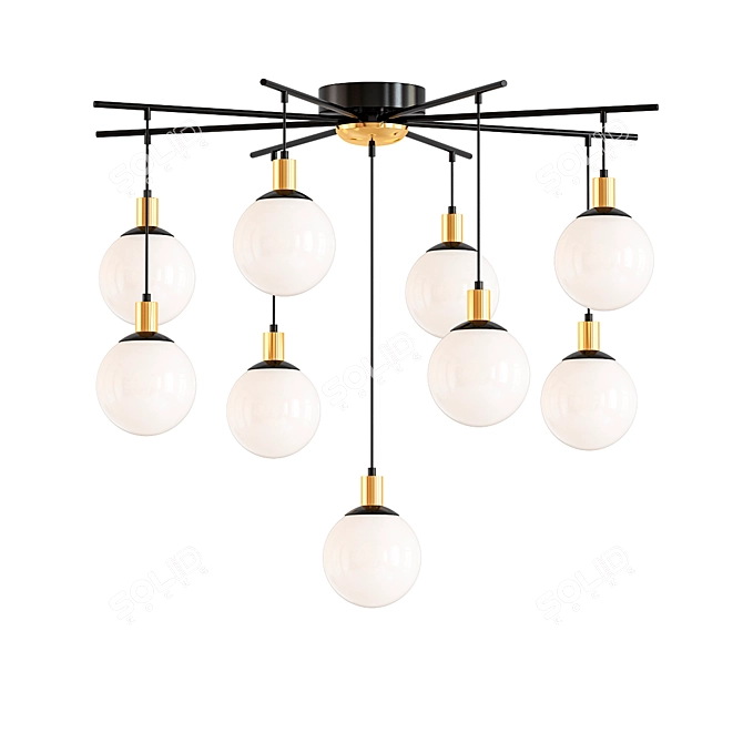 Scandinavian Style LED Ceiling Light 3D model image 1