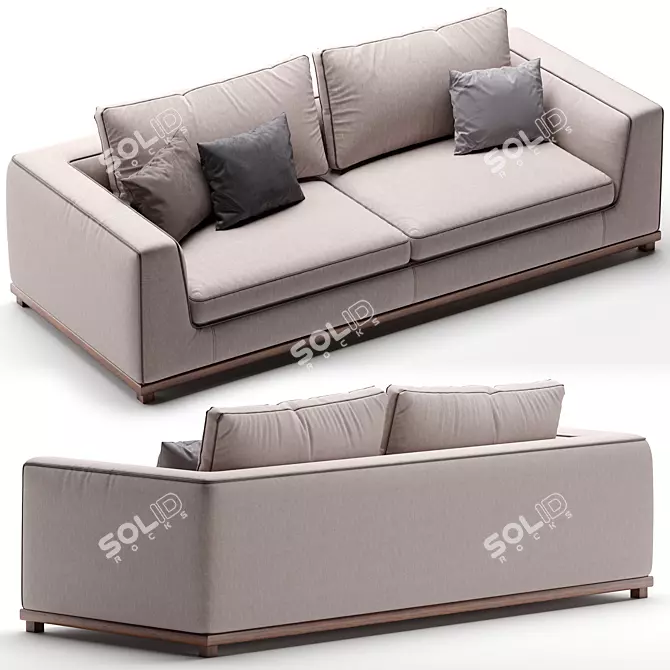 Elegant KIRK Sofa by Porada 3D model image 3