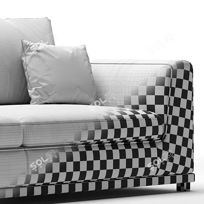 Elegant KIRK Sofa by Porada 3D model image 4