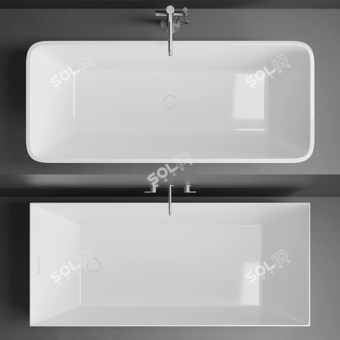 Luxury Bathtub Set: Treesse VIVA & ILIA 3D model image 2