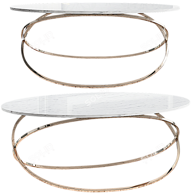 Elegant Chantal Coffee Table 3D model image 1