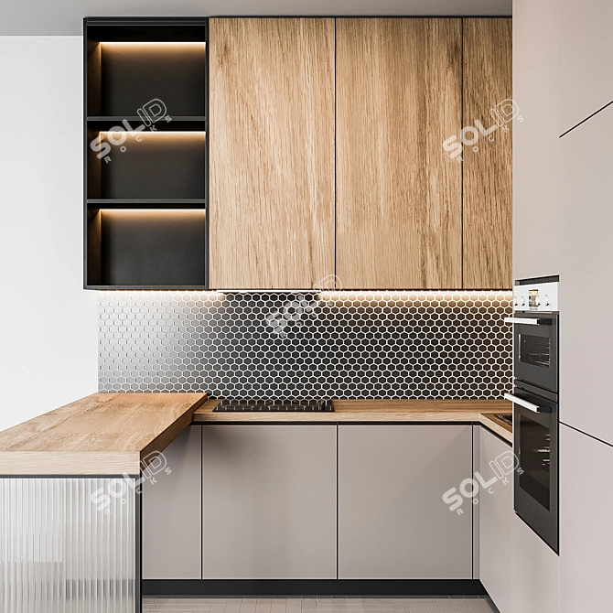  Modern51 Kitchen: Customizable, Stylish & Efficient 3D model image 3