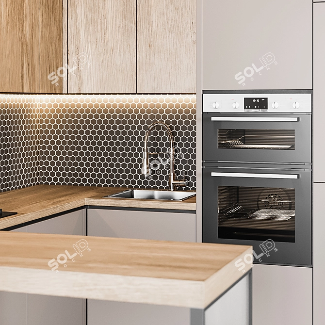  Modern51 Kitchen: Customizable, Stylish & Efficient 3D model image 4
