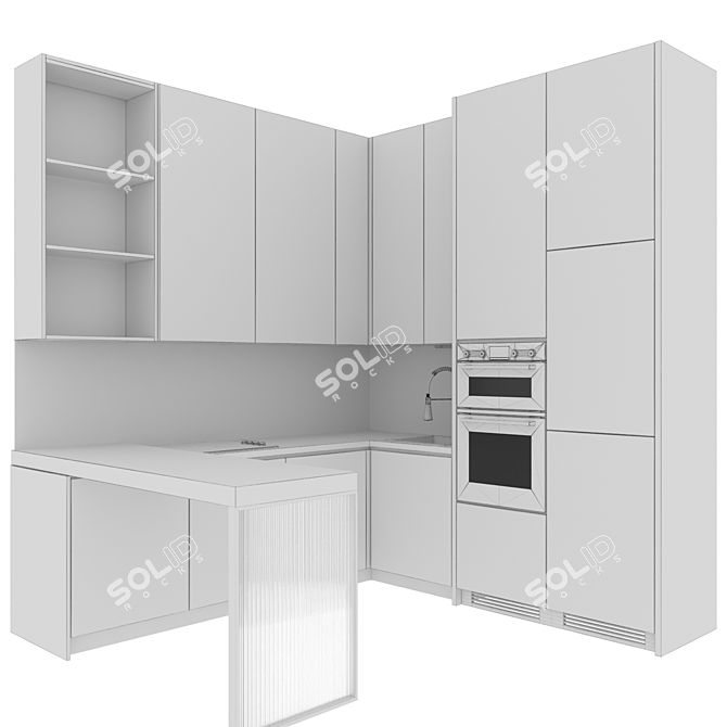  Modern51 Kitchen: Customizable, Stylish & Efficient 3D model image 6