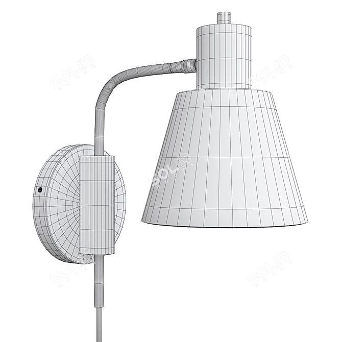 Modern Cylinder Task Wall Light 3D model image 2