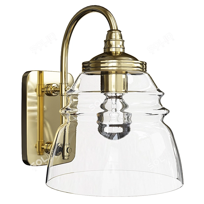 Elegant LADD Single Sconce 3D model image 1