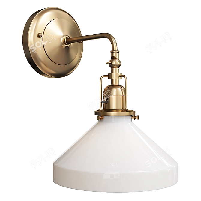 Fairview Single Sconce: Timeless Elegance 3D model image 1