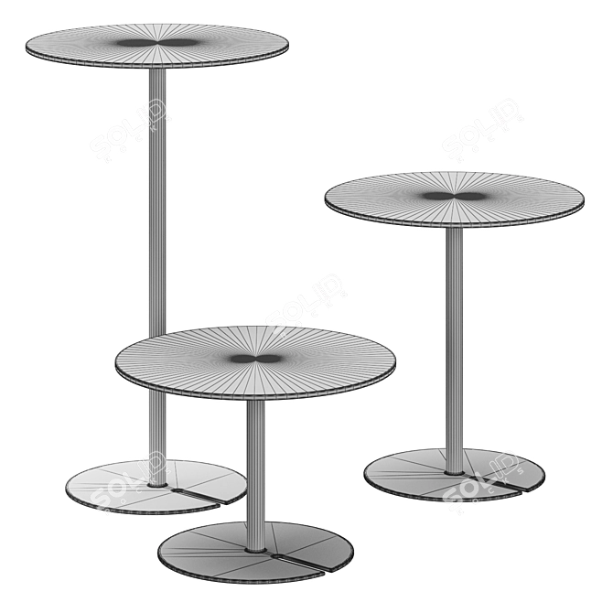 Sleek Slitz Tables by Skandiform 3D model image 2