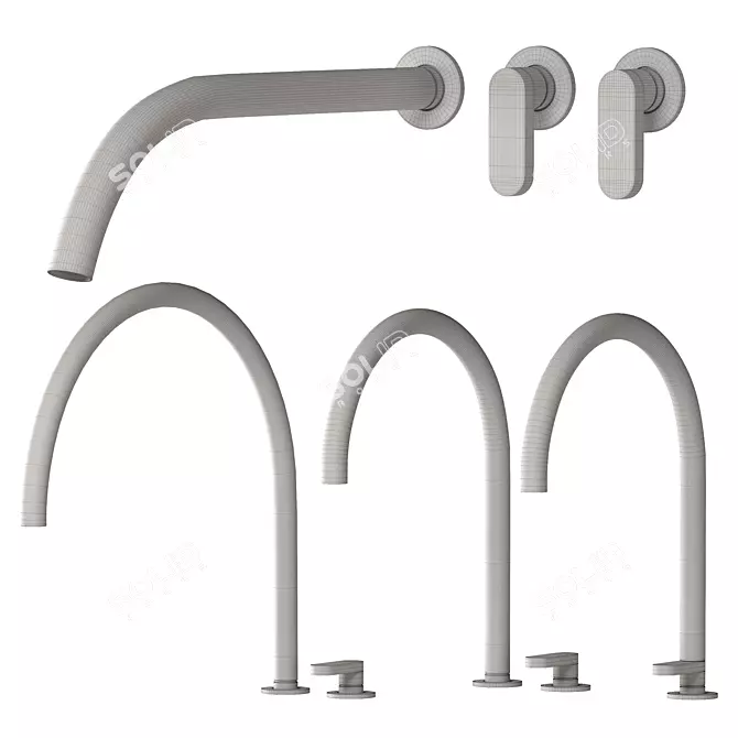 Modern JP Faucets Set byCOCOON: Sleek Design & Versatility 3D model image 6