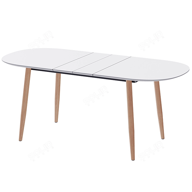 Versatile Extendable Dining Table 3D model image 1