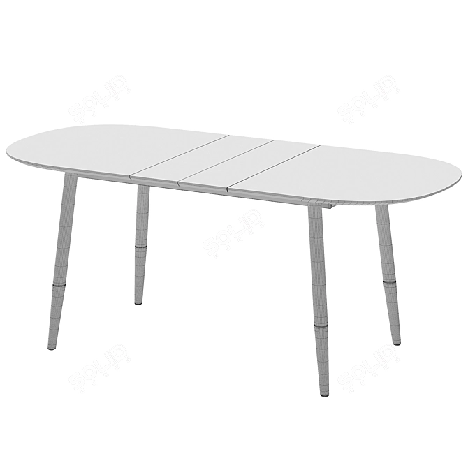 Versatile Extendable Dining Table 3D model image 2