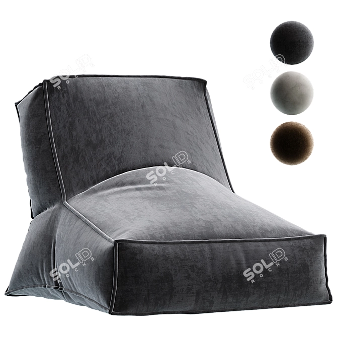 Cozy Comfort Bean Bag 3D model image 1