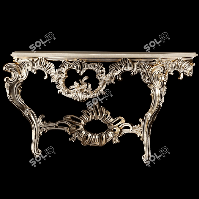 Elegance Reimagined: Rococo Console 3D model image 1