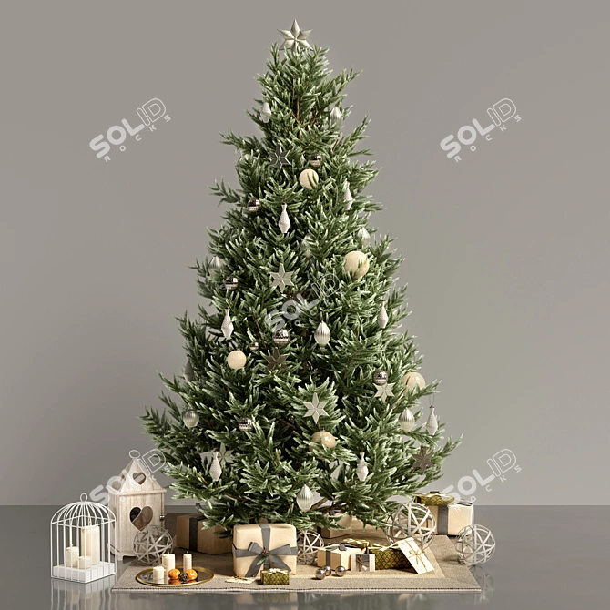 Festive Christmas Decor Set 3D model image 1