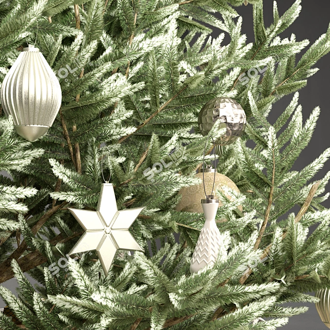 Festive Christmas Decor Set 3D model image 3