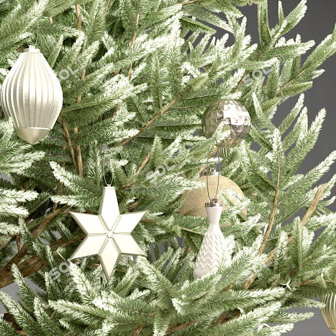 Festive Christmas Decor Set 3D model image 7