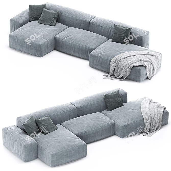 Convertible Modular Sofa: Boca Navi 3D model image 2