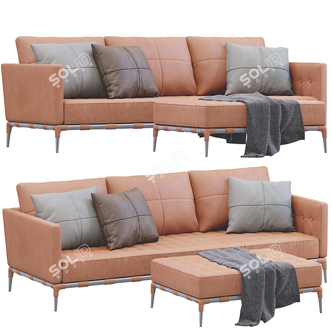 Cassina Privé: Luxurious Sofa 3D model image 6