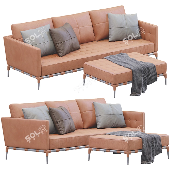 Cassina Privé: Luxurious Sofa 3D model image 7